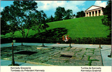 Kennedy Gravesite Arlington National Cemetery Vintage Postcard TPQ32 picture