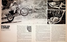 1972 Puch 125 Motorcycle - 4-Page Vintage Road Test Article picture
