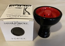 NEW Vortex Hookah Bowl Head Charcoal Smoking Accessory for Hookahs BLACK RED picture