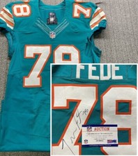 Terrence Fede Throwback Miami Dolphins NFL 2016 Game Used Autographed Jersey picture