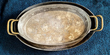 VTG ANTIQUE LATE 1800'S COPPER NESTING AU GRATIN BAKING PANS 15.5