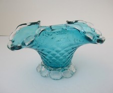 Blue Glass Fluted Open Candy Dish picture