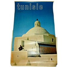 Vintage Tunisie Kairouan Travel Poster Andre Martin Swiss Printed Tunisia Art picture