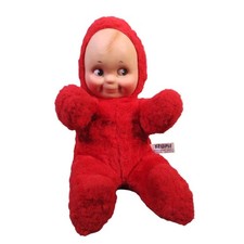 Vintage Knickerbocker Rose O'Neill Kewpie Doll Plush Body Vinyl Face Toy picture