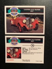 LAGONDA LG45 RAPIDE 1937      Panini Antique Cars   Collector Edition  Card #76 picture