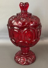 Vintage MCM LE Smith Amberina Red Moon & Stars 8