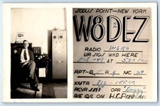 c1947 Ham Radio Shack Interior View Sodus Point New York NY RPPC Photo Postcard picture
