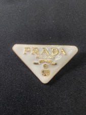 Prada Milano Brooch Pin White With Gold Tone picture