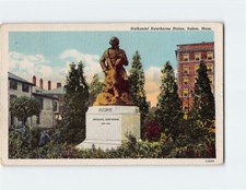 Postcard Nathaniel Hawthorne Statue Salem Massachusetts USA North America picture