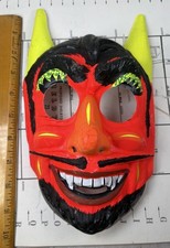 Vintage Ben Cooper Devil/Satan Halloween Mask 1960s WITH ORIGINAL LABEL picture