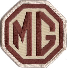 MG Brown / Beige embroidered patch 3 inch size picture