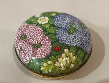Vintage Ian Logan Ltd London - English Floral Tin Mini Soap or Pills Trinket UK picture