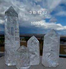 4- Natural CLEAR Quartz Crystal Obelisk 1690 gr  MINAS GERAIS BRAZIL AAA+ GRADE picture