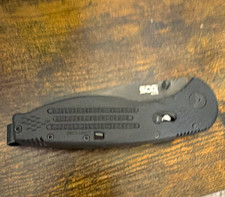 SOG Aegis AE-01 Assisted Opening Pocketknife Combo Edge Clip Point Black picture