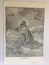 'Man of Sorrows' Text Art Print Poster, from Isaiah 53:3, 12x18 VINTAGE *NEW* picture