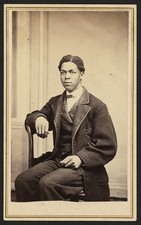 Photo:Unidentified African American Man Seated Portrait 1860s Suit Studio picture