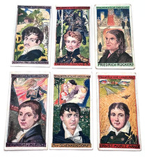 1899 Stollwerck Trade Card Lot - Album 3 Group 95 Wars of Liberation Poets picture