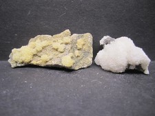 Strontianite with Calcite, 2 Pieces, Mount Pleasant Mills, PA #94 picture