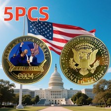 5PCS 2024 President Trump Commemorative Coin Take America Back Metal Coin picture