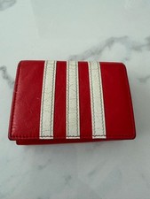 Balenciaga x Adidas Tri-Fold Wallet Collaboration Black Leather Used picture