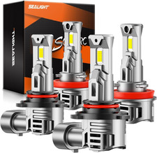 9005 H11 LED Bulbs Combo, 100000LM 10X Super Bright 6500K White, HB3 H8/H9/H16 F picture