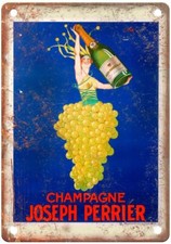 Champagne Joseph Perrier Vintage Liquor Poster Reproduction Metal Sign E724 picture