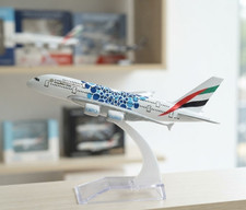 Emirates Airbus A380 Expo 2020 Blue Livery Model Airplane Toy Gift picture