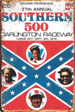 RETRO Vintage Southern 500 Darlington Raceway NASCAR Racing Metal Sign 8x12 picture