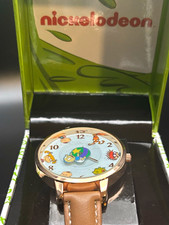 Nickelodeon Rugrats Quartz Analog Watch Brown Leather Strap w/ Box picture