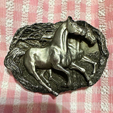Bergamot Brass Works, Inc. Horse Belt Buckle Made in USA C-146 picture