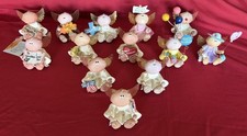 Lot Of 13 Angel Cheeks Russ Bertie Figurines Best Friends, Happy Birthday, Mom picture