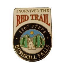 I Survived The Red Trail Bushkill Falls Scenic Travel Souvenir Pin picture