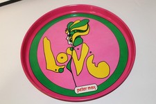 Vintage 60’s Peter Max “Love” Metal Tray Psychedelic Pop Art (1937-2026) picture
