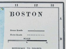 Vintage 1894 BOSTON MASSACHUSETTS Map 11