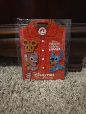 2024 Disney Parks Stitch Attacks Snacks  Mickey Pretzel Pin Set Series 1/12 NEW picture
