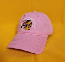 Garfield the Cat Pink Coffee Cup Dad Hat Baseball Cap Adjustable Embriodered NEW picture