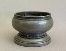 Super Rare Antique Pewter Master Salt - John Hodges & Sons Dublin Ireland picture