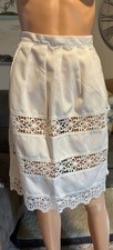 VTG Battenburg Lace Apron New  ERNST LIGHT GERMAN HALF SIZE APRON Medium picture