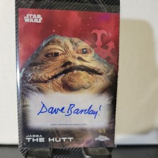 2025 Topps Star Wars Red Chrome Refractor Jabba the Hutt David Barclay Auto /5 picture