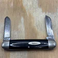 Vintage Case XX 1940-1964 Slick Black Synthetic Equal End Cigar Knife  picture