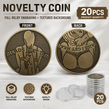 20PCS Sexy Lady Challenge Coin - Playful Heads/Tails Novelty Coin flip token picture