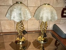 Pair Partylite BRASS PARAGON Tealight Lamp 13” Spiral Hollywood Regency new/used picture