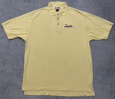 Vtg Walt Disney World Soarin Project Team Cast Member Polo Shirt Mens L Yellow picture