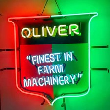 US STOCK Olive Farm Machine Open Neon Sign 24