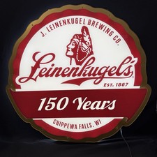 Leinenkugel's 150 Years LED Beer Sign Chippewa Falls WI Breweriana Bar Man cave picture