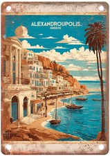 Vintage Alexandroupolis Greece Retro Look Travel Poster Metal Sign T3098 picture