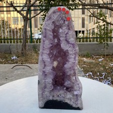 15.7LB Natural agate Amethyst Cathedral English Cluster Crystal Specimen Healing picture