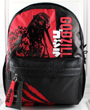 Godzilla Red And Black Backpack Tech Sleeve Faux Leather Trim New Tags 2024 picture