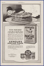 Vintage 1920 ARMOUR'S Pancake Flour Kitchen Art Decor Ephemera 1920's Print Ad picture