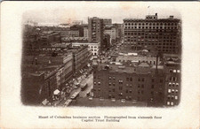 Heart of Columbus Business Section Capitol Trust Building Vintage Postcard TPX2 picture